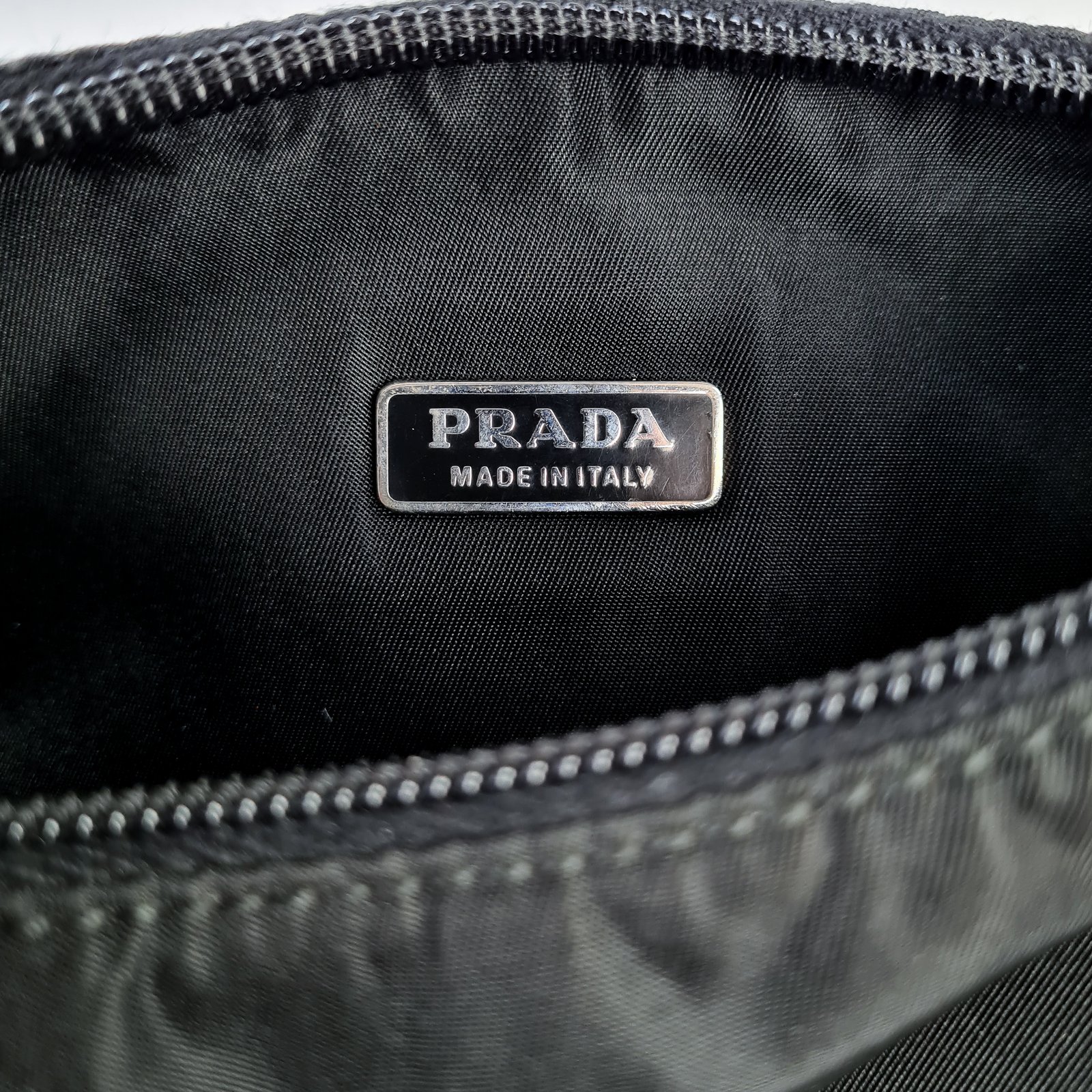 Prada black nylon mini tessuto shoulder bag best sale